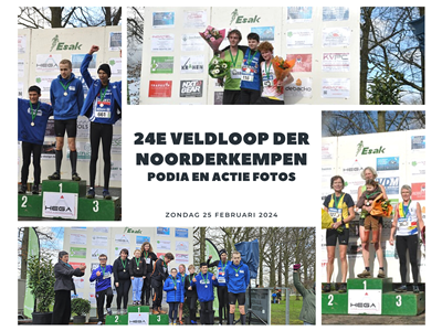 ESAK - 24e veldloop der Noorderkempen podia en enkele foto's van de wedstrijden.